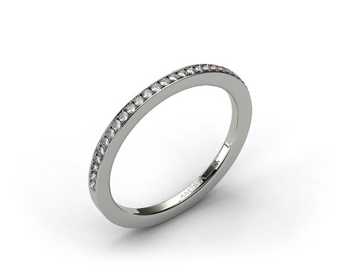 Platinum 1.5mm, 29 stone, 0.19ctw Matching Pave Wedding Band